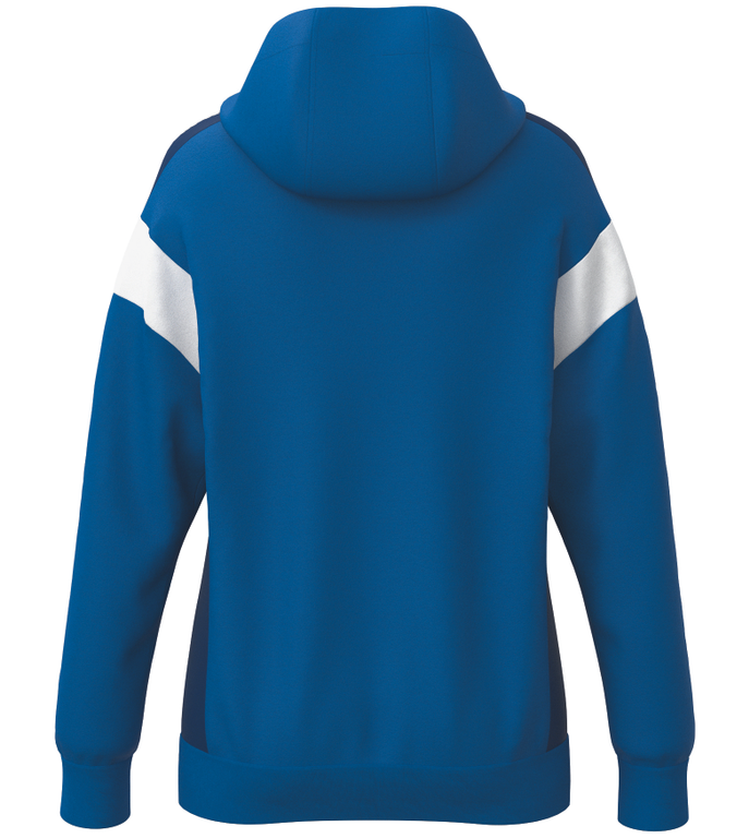 Teamline Celebrate 125 - Træningstrøje med lang lynlås og hætte. Blå - Navy blå - hvid