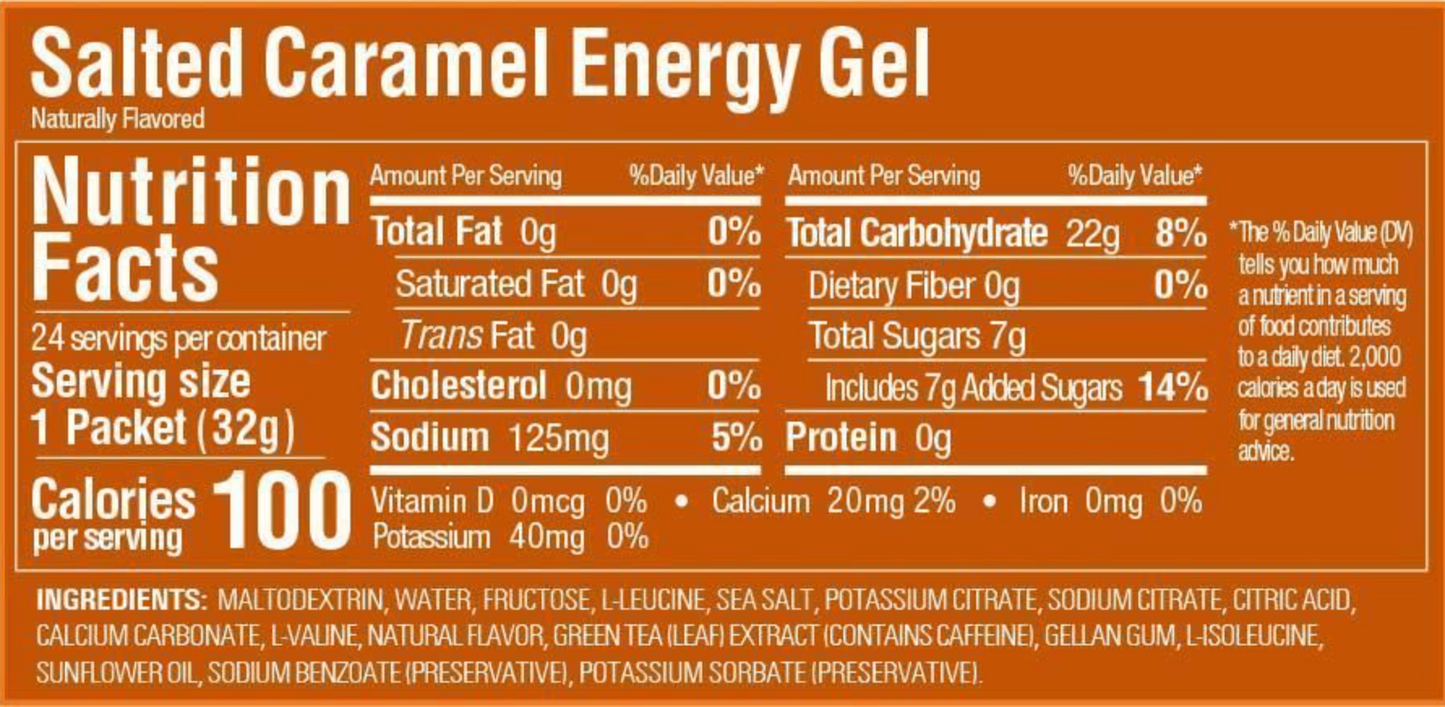 12 stk. GU Gel Saltet Caramel | Energi gel med koffein