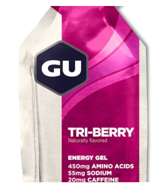 12 stk. GU Energy Energigel Tri-berry med koffein