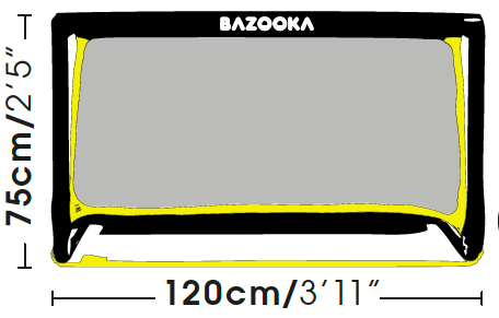 BazookaGoal Original 120 x 75 cm - Køb nu - GRATIS FRAGT!