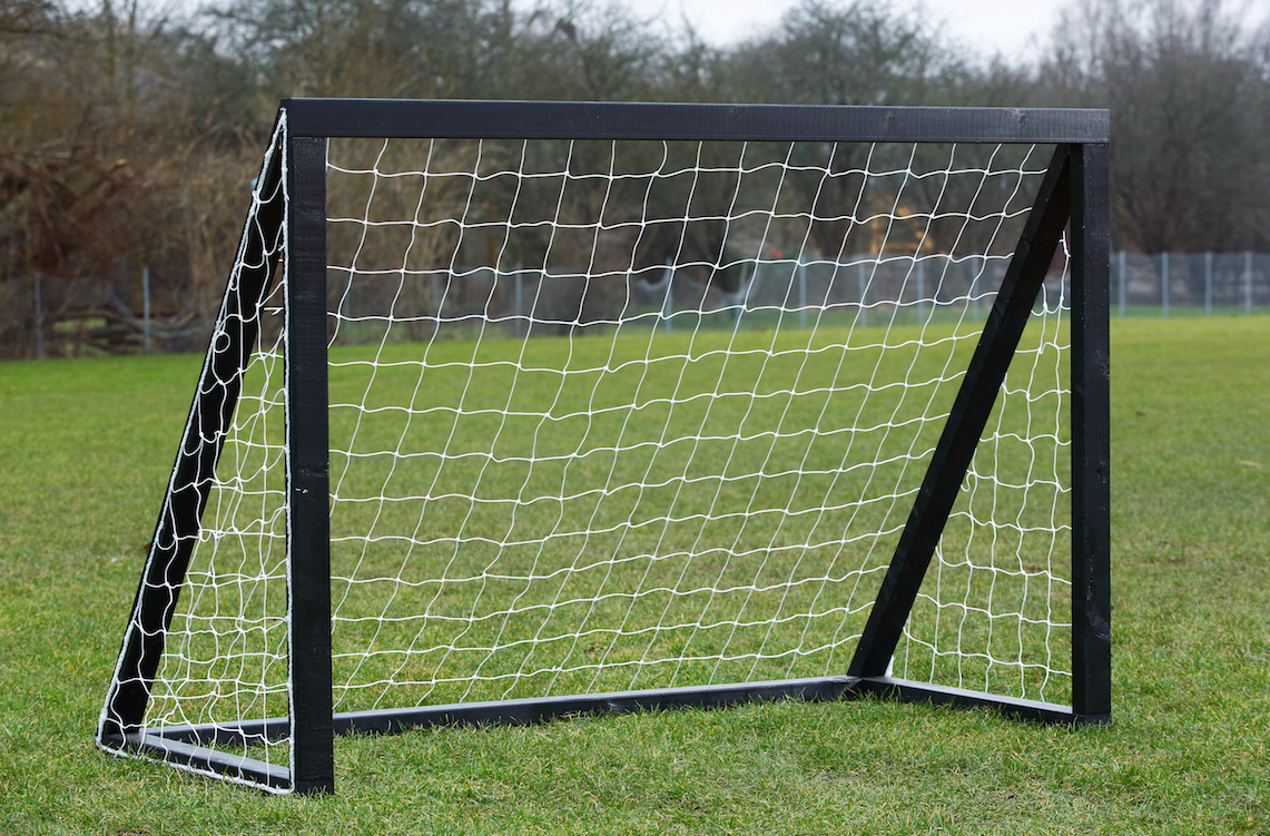 Fodboldmål Sort - Pro Junior 175 x 140 cm -