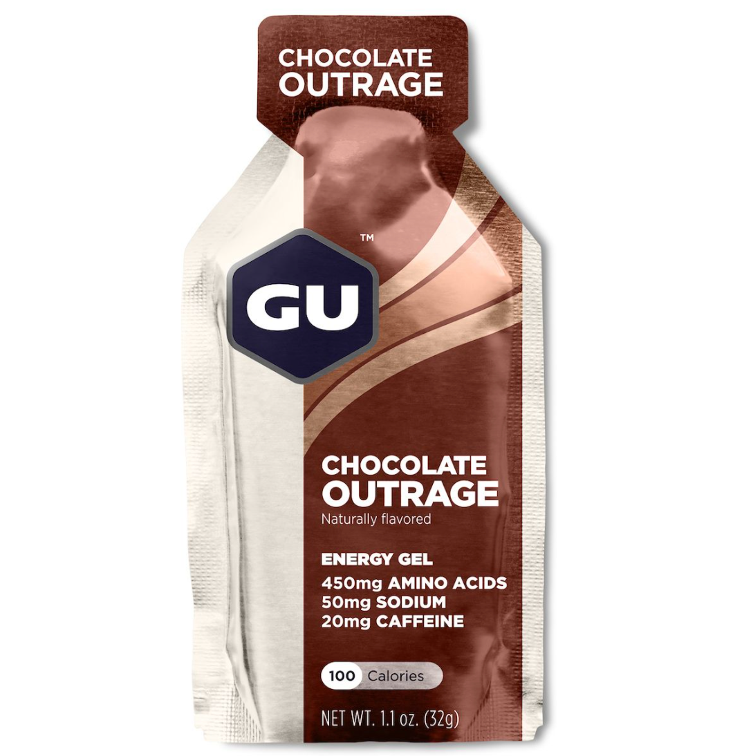 12 stk. GU Gel Chocolate Outrage | Energi gel med koffein