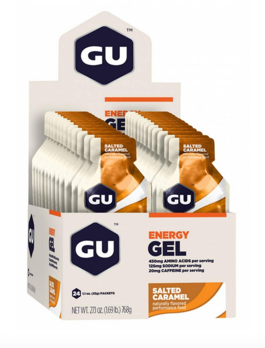 12 stk. GU Gel Saltet Caramel | Energi gel med koffein