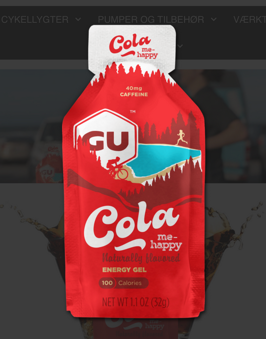 12 stk. GU Energy Gel med Cola Me Happy med Koffein | Energi gel med koffein
