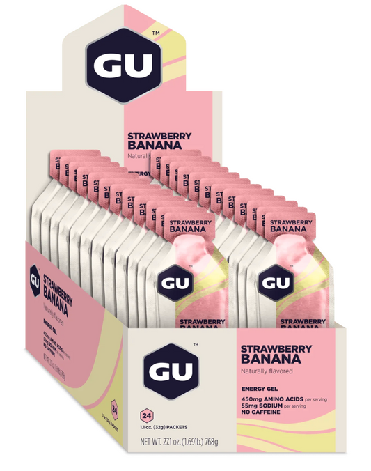 24 stk. GU Energy Energi Gel 32g med Jordbær-Banan smag
