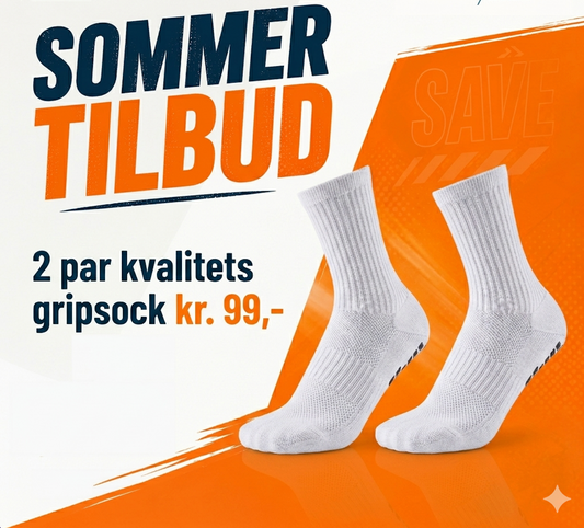 2 par GripSock - Hvid Str. 35 - 44