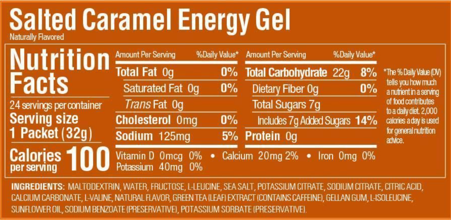 24 stk. GU Gel Saltet Caramel | Energi gel med koffein