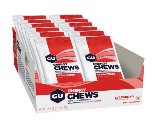 12 pack GU Energy Labs Chews - Strawberry