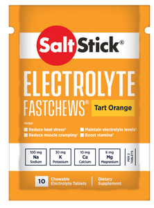 SaltStick salttabletter  120 stk. – Kosttilskud – Box med 12 pakker Fastchews Syrlig appelsin
